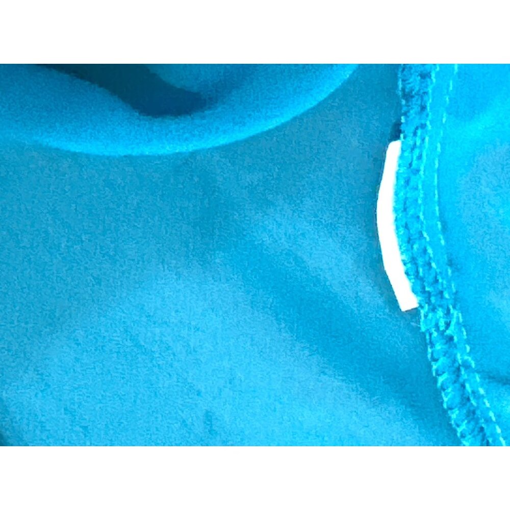 CCC Turquoise Tie Front Cutout Back Blouse Medium Statementwear Sheer Urban Chic - Picture 9 of 9